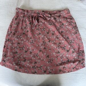 LOFT Pink Floral Skirt